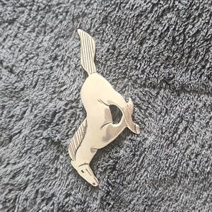 Sterling silver mustang brooch